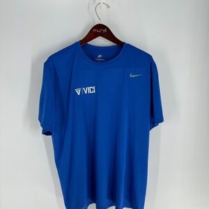 Nike Dri Fit Blue The Nike Tee VICI Short Sleeve Crew Neck‎ T-Shirt Size XXL
